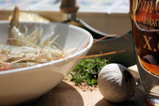 Armagnac-Flambe'-King-Prawns-Ingredients